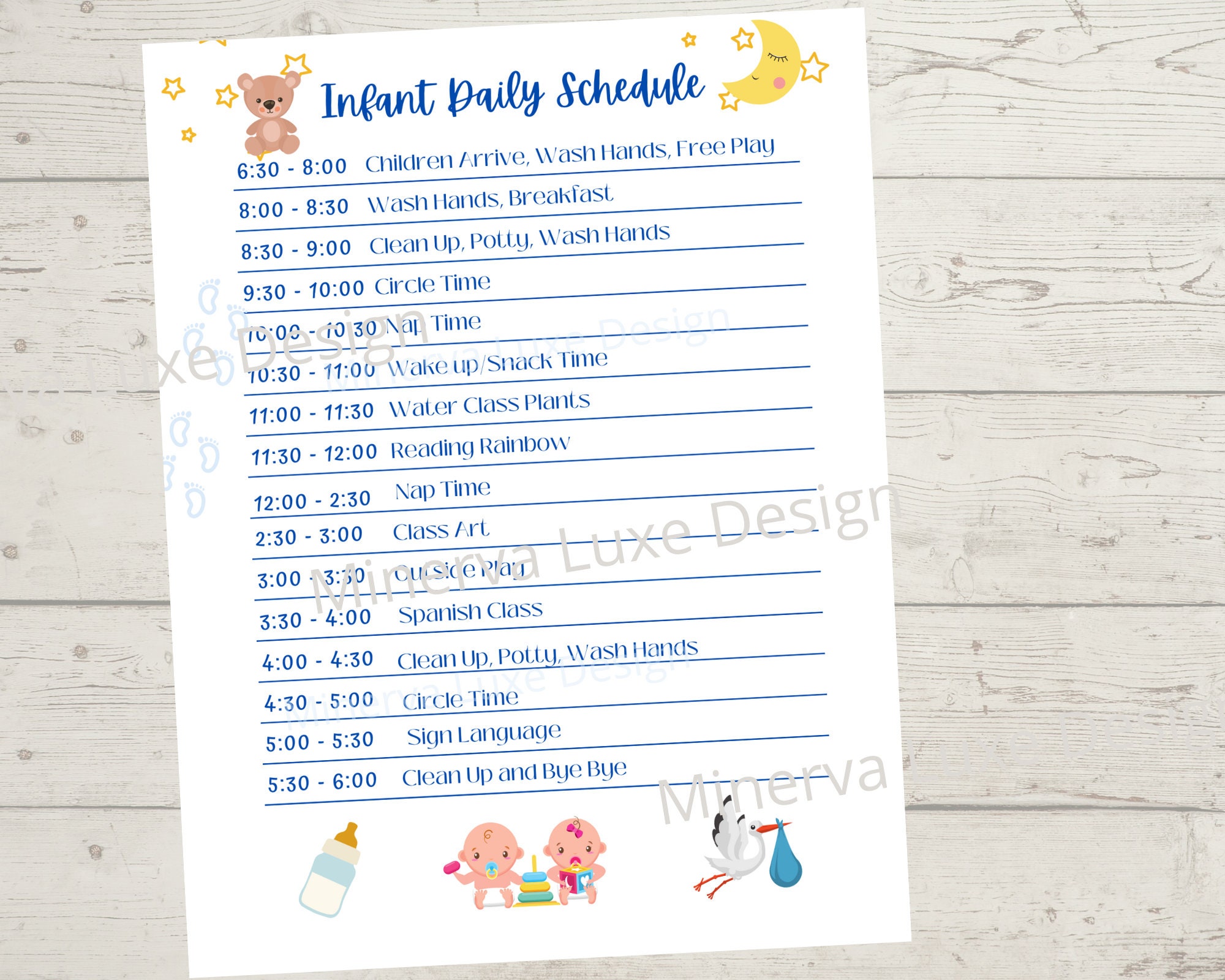 infant-schedule-for-nursery-childcare-daycare-homeware-fillable-pdf-guide-etsy