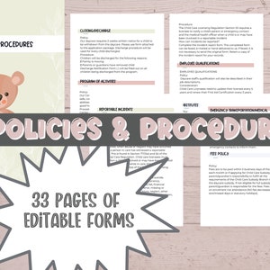 Policies & Procedures Daycare Enrollment. Childcare, Learning Academy, Montessori, Home care, START A DAYCARE with Minerva Luxe