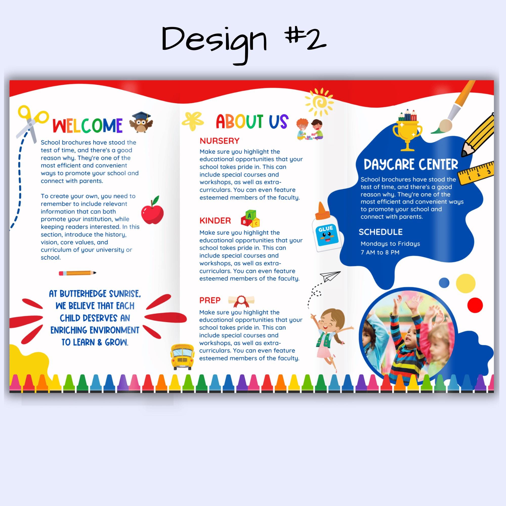 Editable Daycare Brochure Template, Canva Design (digital Download) - Etsy