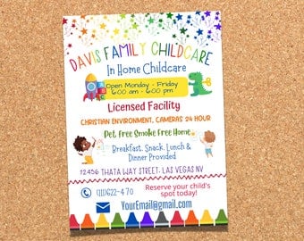 child care daycare flyer