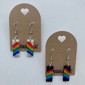 Rainbow Wave Drop Earrings