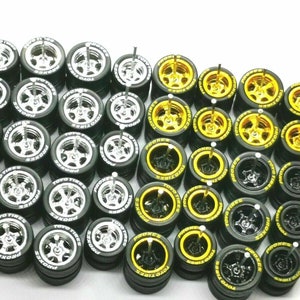 Hot Wheels 5 Spoke ( TOYO Yellow Letter ) Tire 20 sets MIX Color 10/12 MM