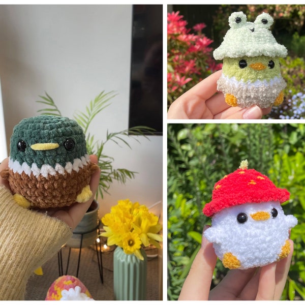 Canard au crochet | Squishy cadeau amigurumi en forme de colvert avec des créations de Rachel au crochet