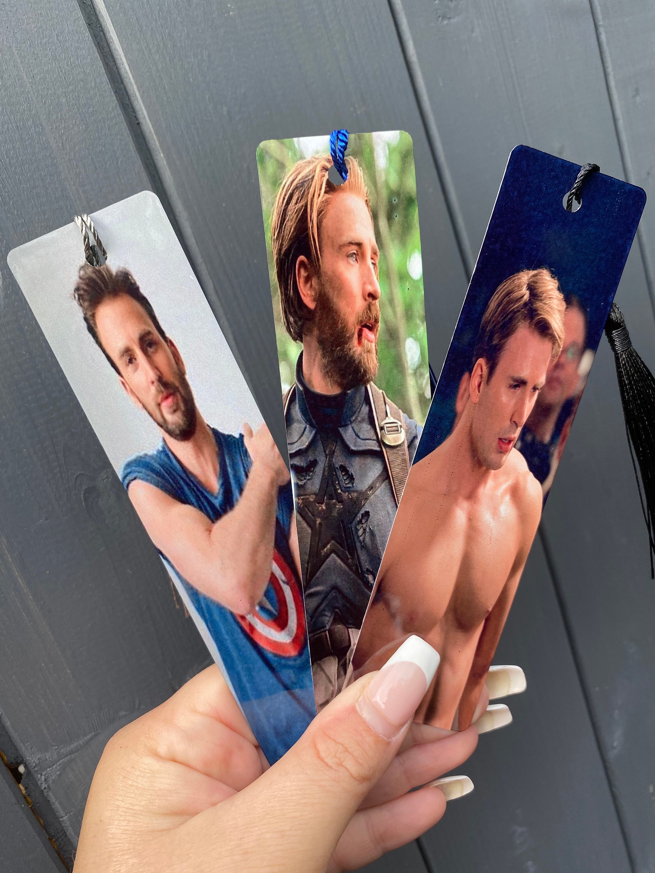 Chris Evans | Captain America Bookmark Trio - Etsy UK