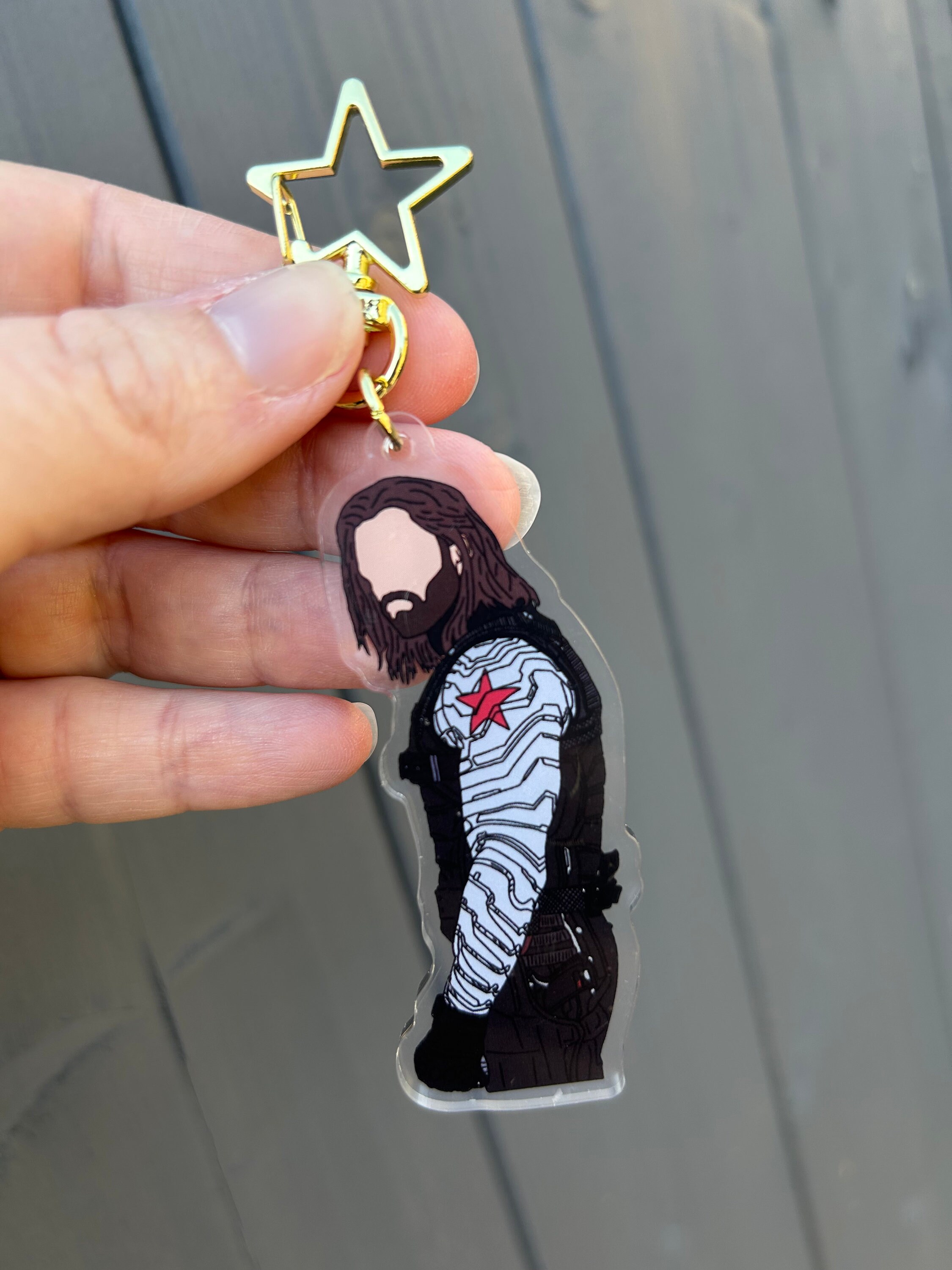 キーホルダー・アクリルキーホルダー Winter Soldier Bucky Arm Keychain marvel Marvel Thunderbolts Bucky Arm Keychain Winter Soldier Movie