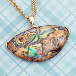 Vintage Colorful Stone Necklace - 18 inch - L23