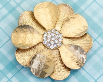 Broche Fantaisie Ancienne N°17 – Chrome Et Pierre | Bijou Vintage à Restaurer