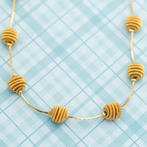 Victorian Chain Spheres Gold Tone Necklace - L5