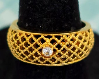 Anillo de diamantes victoriano crisscross de Avon - Talla 6 - L5