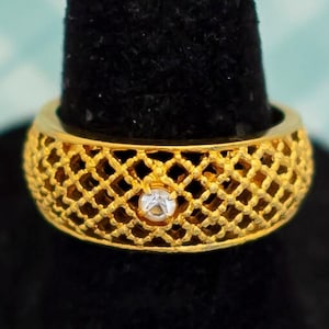 Victorian Crisscross Diamond Ring by Avon - Size 6 - L5