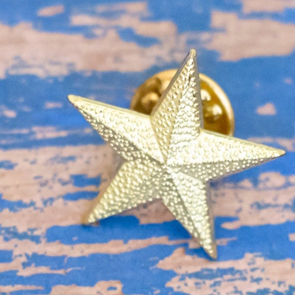 Vintage Gold Tone Intricate Geometric Star Pin - L29