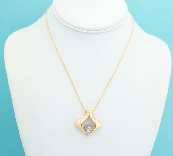 Victorian Elegant Diamond Necklace - 16 inch - L5 - image 2