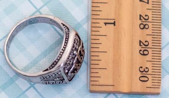Vintage Silver Crown Ring - Size 12 - L24 - image 3
