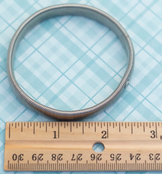 Simple Silver Adjustable Bangle - 7.85 inch - L7 - image 4