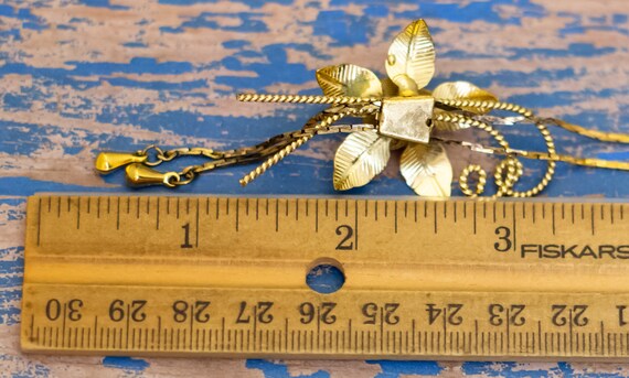 18 inch, Vintage Golden Rose Floral Bolo Necklace… - image 3