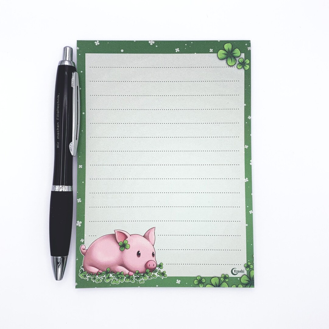 Notepad Pig DIN A6 Writing Pad 10.5 Cm X 14.8 Cm With 25 Etsy
