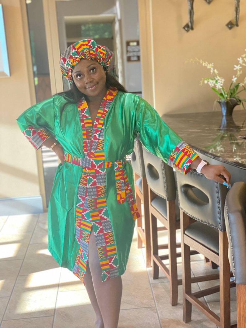 Satin Robes With Matching Women Sleepwear African Etsy