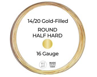 May include: A coil of 14/20 gold-filled round half hard wire in 16 gauge. The wire is made in the USA.