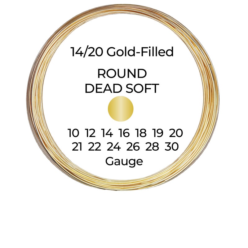14/20 Yellow Gold-Filled Round Wire (Half Hard) | UK