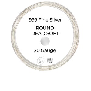 May include: A coil of 999 Fine Silver Round Dead Soft 20 Gauge wire. The wire is silver in color and is made in the USA.  Wiz Art.