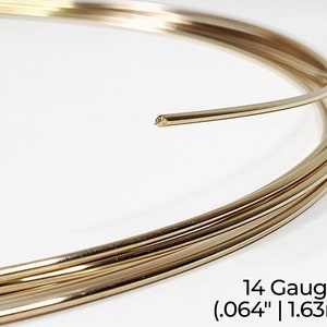 14/20 Yellow Gold-Filled Wire Round Dead Soft 10 12 14 16 18 19 20 21 22 24 26 28 30 Gauge 1-10 ft USA image 4