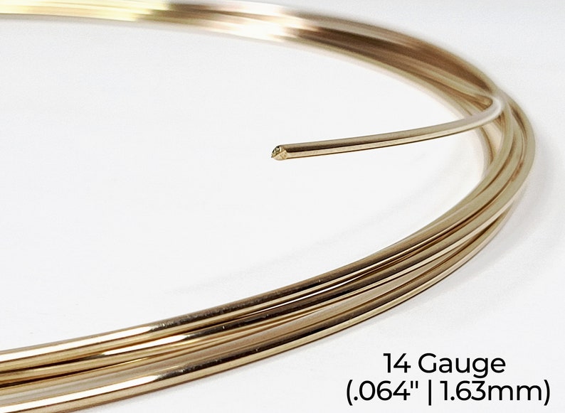 14/20 Yellow Gold-Filled Wire Round Dead Soft 10 12 14 16 18 19 20 21 22 24 26 28 30 Gauge 1-10 ft USA image 4