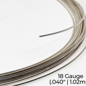 940 Argentium Silver Wire Round Half Hard 12 14 16 18 19 20 21 22 24 26 28 30 Gauge 1-10 ft USA imagem 5