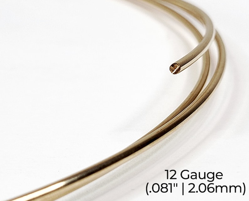 14/20 Yellow Gold-Filled Wire Round Dead Soft 10 12 14 16 18 19 20 21 22 24 26 28 30 Gauge 1-10 ft USA image 3