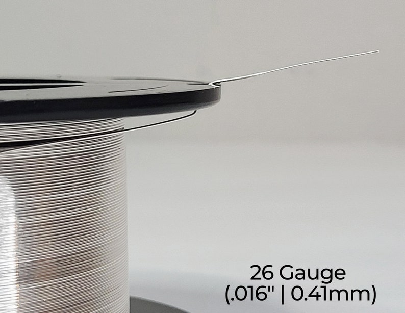 940 Argentium Silver Wire Round Dead Soft 10 12 14 16 18 19 20 21 22 24 26 28 30 Gauge 1-10 ft USA Bild 9