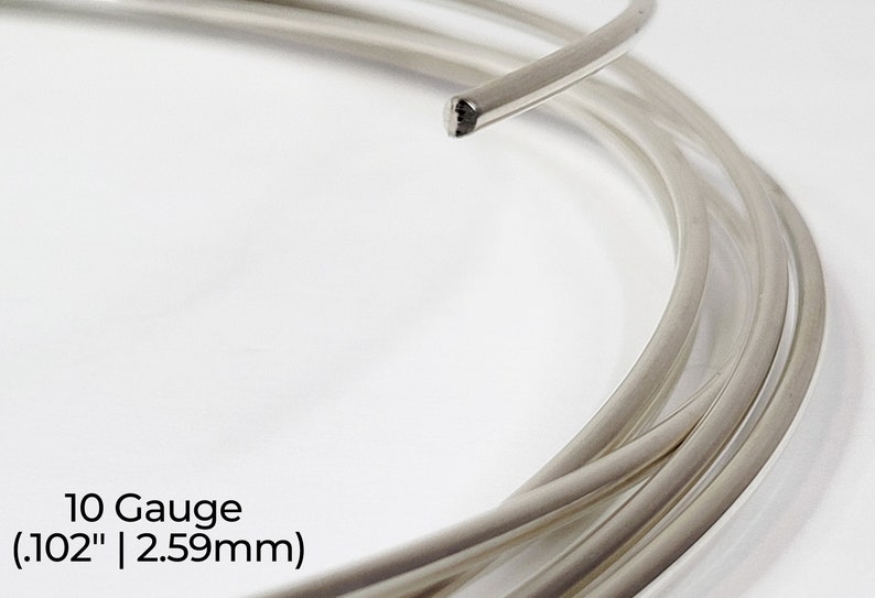 940 Argentium Silver Wire Round Dead Soft 10 12 14 16 18 19 20 21 22 24 26 28 30 Gauge 1-10 ft USA Bild 2