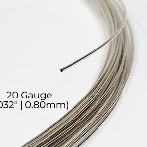 940 Argentium Silver Wire Round Dead Soft 10 12 14 16 18 19 20 21 22 24 26 28 30 Gauge 1-10 ft USA Bild 7