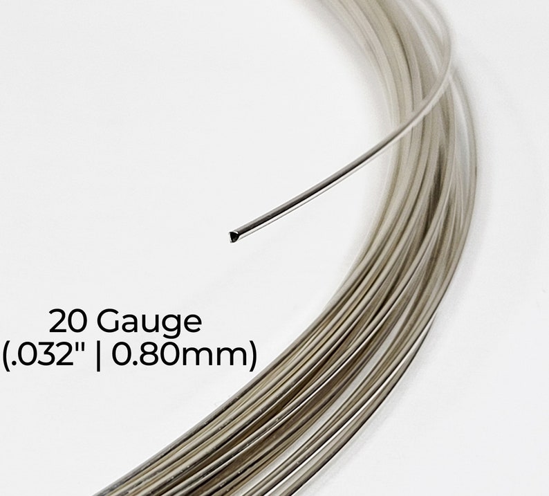 940 Argentium Silver Wire Round Dead Soft 10 12 14 16 18 19 20 21 22 24 26 28 30 Gauge 1-10 ft USA Bild 7