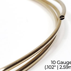 14/20 Yellow Gold-Filled Wire Round Dead Soft 10 12 14 16 18 19 20 21 22 24 26 28 30 Gauge 1-10 ft USA image 2