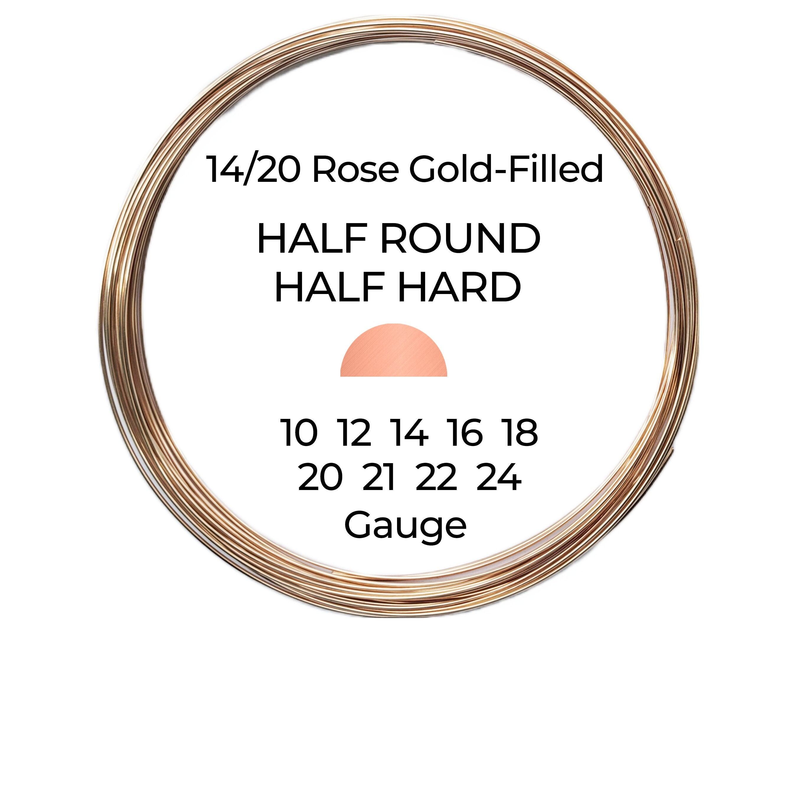 22 Gauge 14K Yellow Gold Filled Round Half Hard or Dead Soft Wire -  Beadspoint