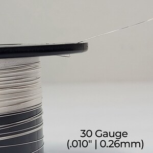 940 Argentium Silver Wire Round Dead Soft 10 12 14 16 18 19 20 21 22 24 26 28 30 Gauge 1-10 ft USA Bild 10