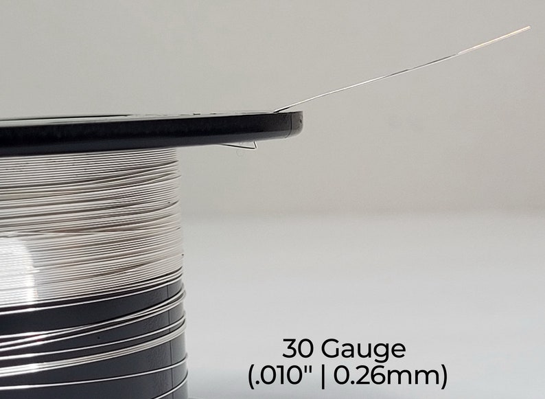 940 Argentium Silver Wire Round Dead Soft 10 12 14 16 18 19 20 21 22 24 26 28 30 Gauge 1-10 ft USA Bild 10
