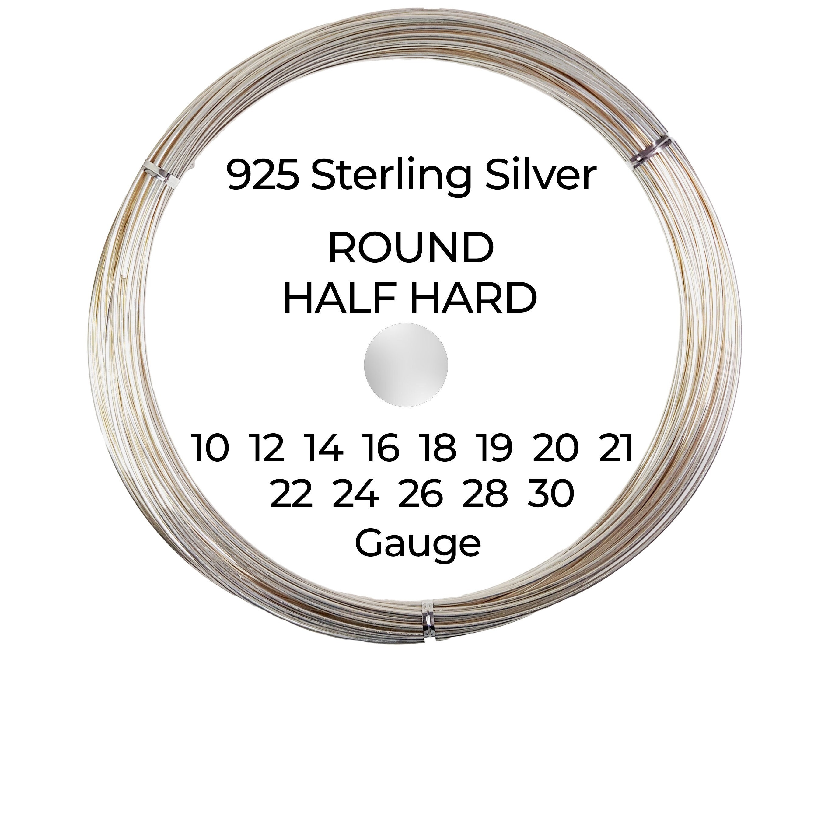 half Round, sterling silver, 11 gauge wire, 10 ft, great for rings, ba –  Romazone