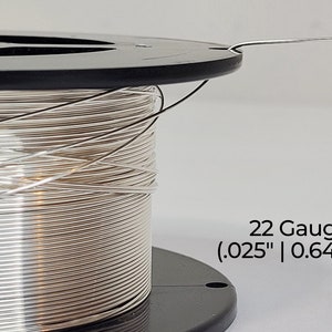 940 Argentium Silver Wire Round Dead Soft 10 12 14 16 18 19 20 21 22 24 26 28 30 Gauge 1-10 ft USA Bild 8