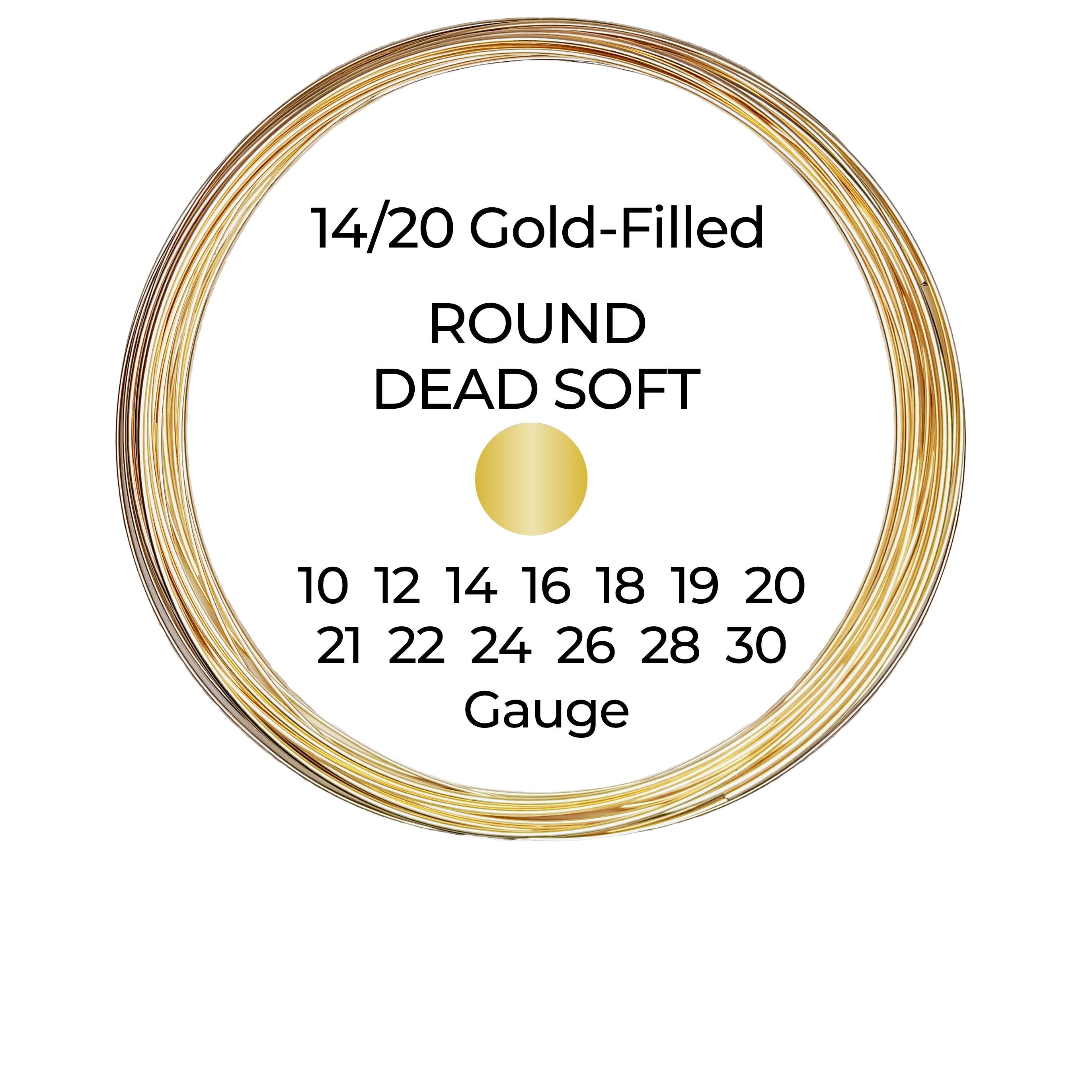 24 Gauge Rose Gold Filled Round Half Hard or Dead Soft Wire - Beadspoint