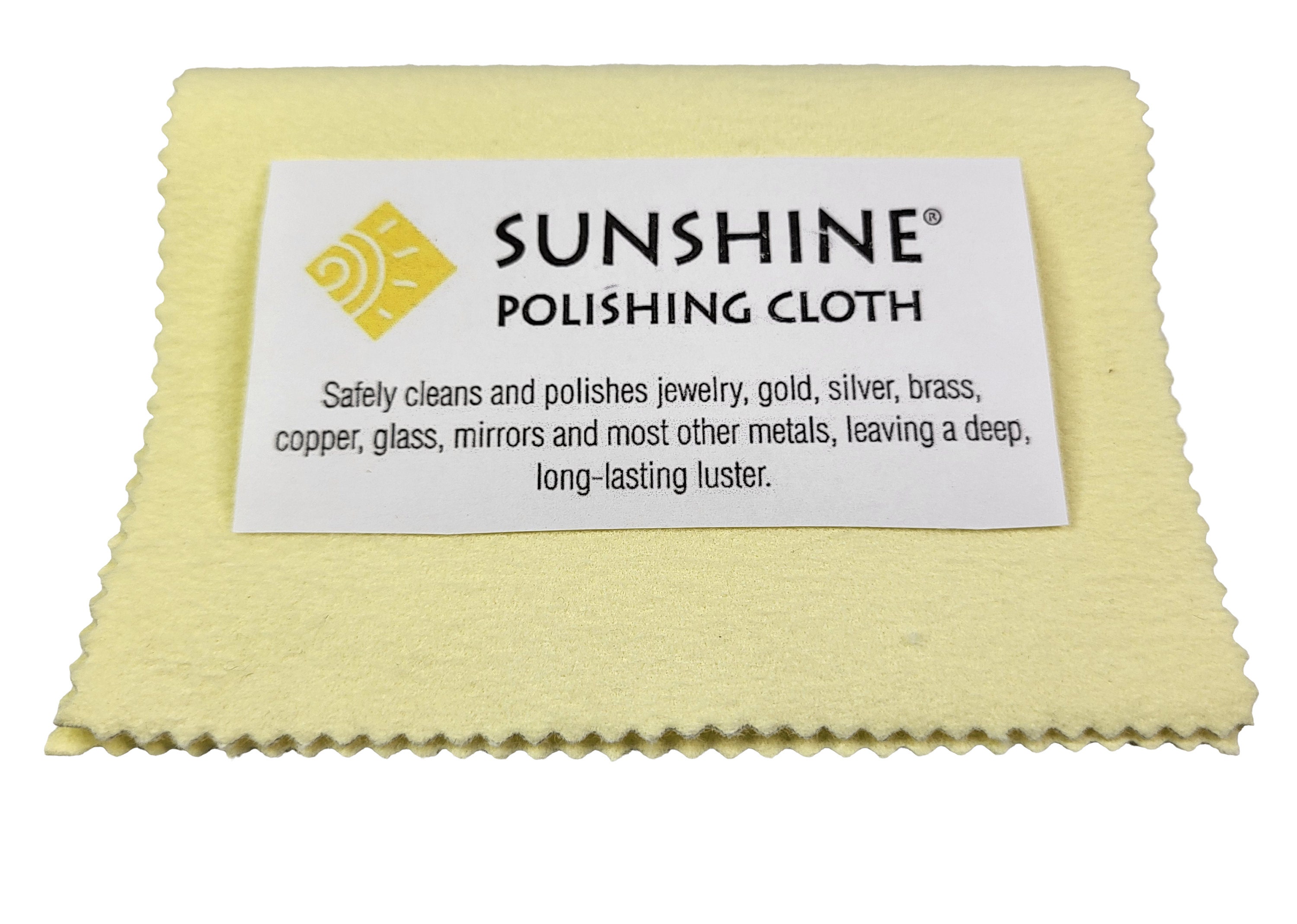 Sunshine Soft Polishing Cloth large 7,5x5 Jewelry Cleaning Cloth Removes  Tarnish and Safely Clean Silver, Gold, Brass, Jewelry 