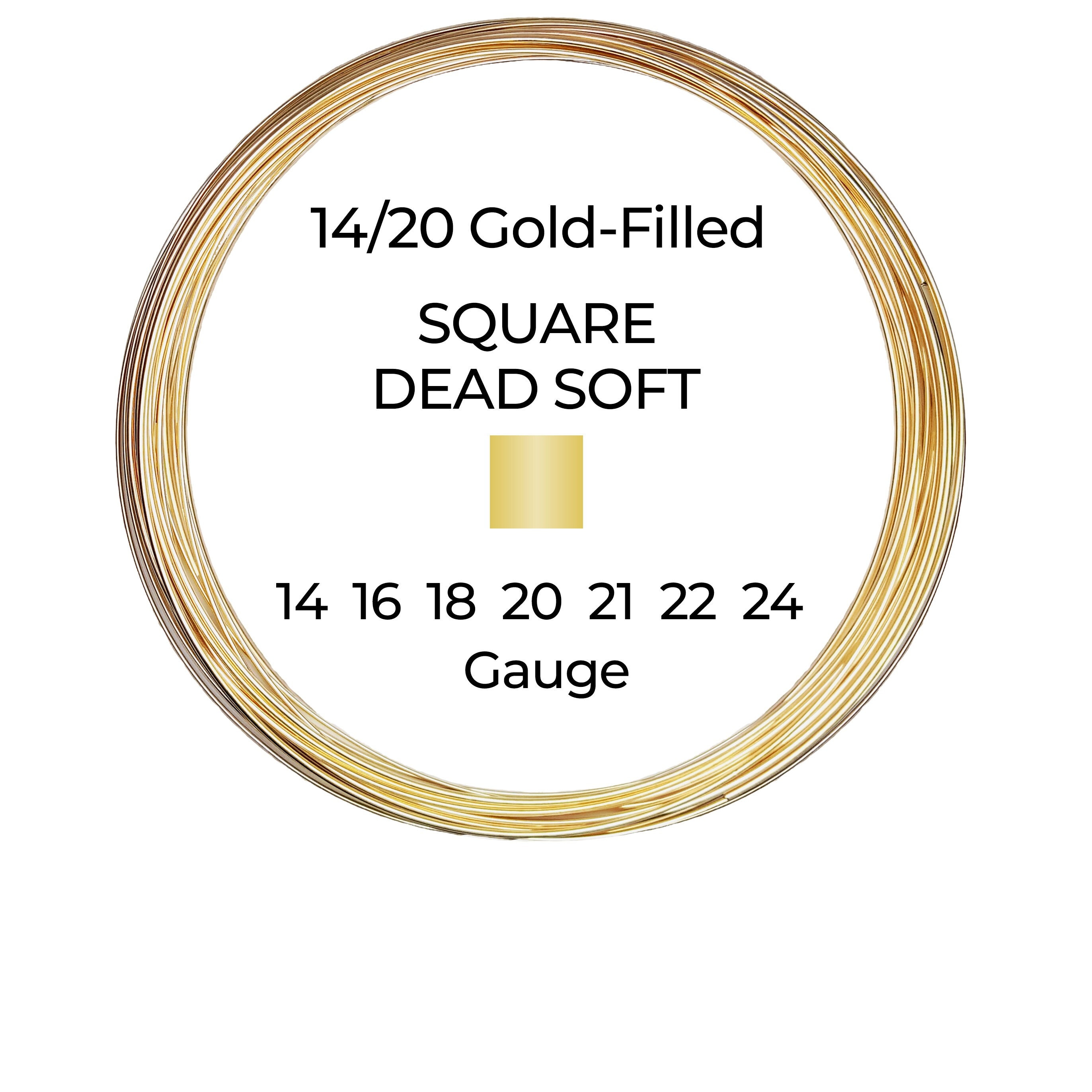 Gold-Filled 14K/20 Wire, Round 24 Gauge Half-Hard Approx. 1/2 Troy Oz.