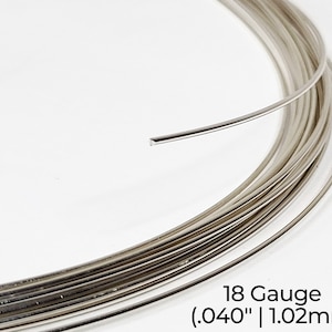 940 Argentium Silver Wire Round Dead Soft 10 12 14 16 18 19 20 21 22 24 26 28 30 Gauge 1-10 ft USA Bild 6