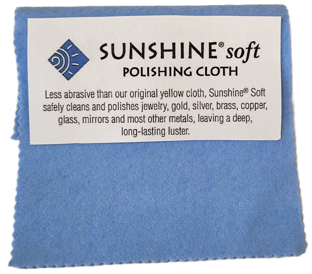 Sunshine Soft Polishing Cloth large 7,5x5 Jewelry Cleaning Cloth Removes  Tarnish and Safely Clean Silver, Gold, Brass, Jewelry 