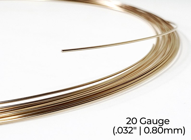14/20 Yellow Gold-Filled Wire Round Dead Soft 10 12 14 16 18 19 20 21 22 24 26 28 30 Gauge 1-10 ft USA image 7