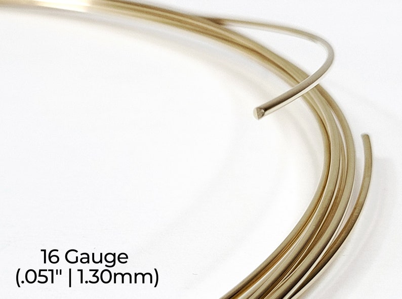 14/20 Yellow Gold-Filled Wire Round Dead Soft 10 12 14 16 18 19 20 21 22 24 26 28 30 Gauge 1-10 ft USA image 5