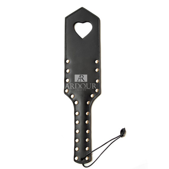 Real Leather BDSM Spanking Paddle Heart Shape BDSM Paddle Real -  Israel