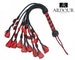 Genuine Cow Hide Leather Flogger 9 Leather Braided Falls & Red Roses Heavy Duty Rose Flogger whip 