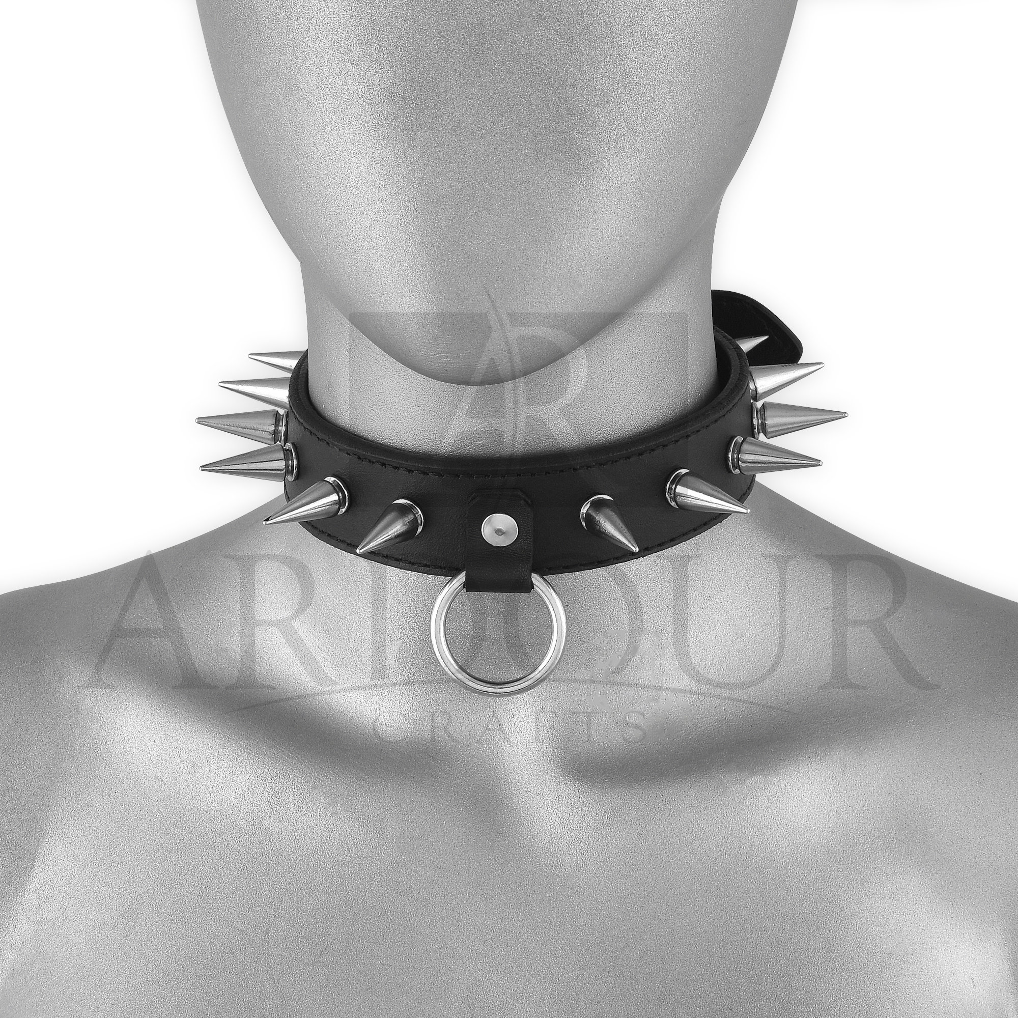 Choker Necklace Spike Collars Punk Chains Leather Emo Metal Spiked Studded