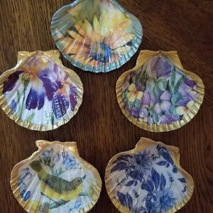 Scallop Shell Ring Dish, Jewelry Tray, Ring Holder