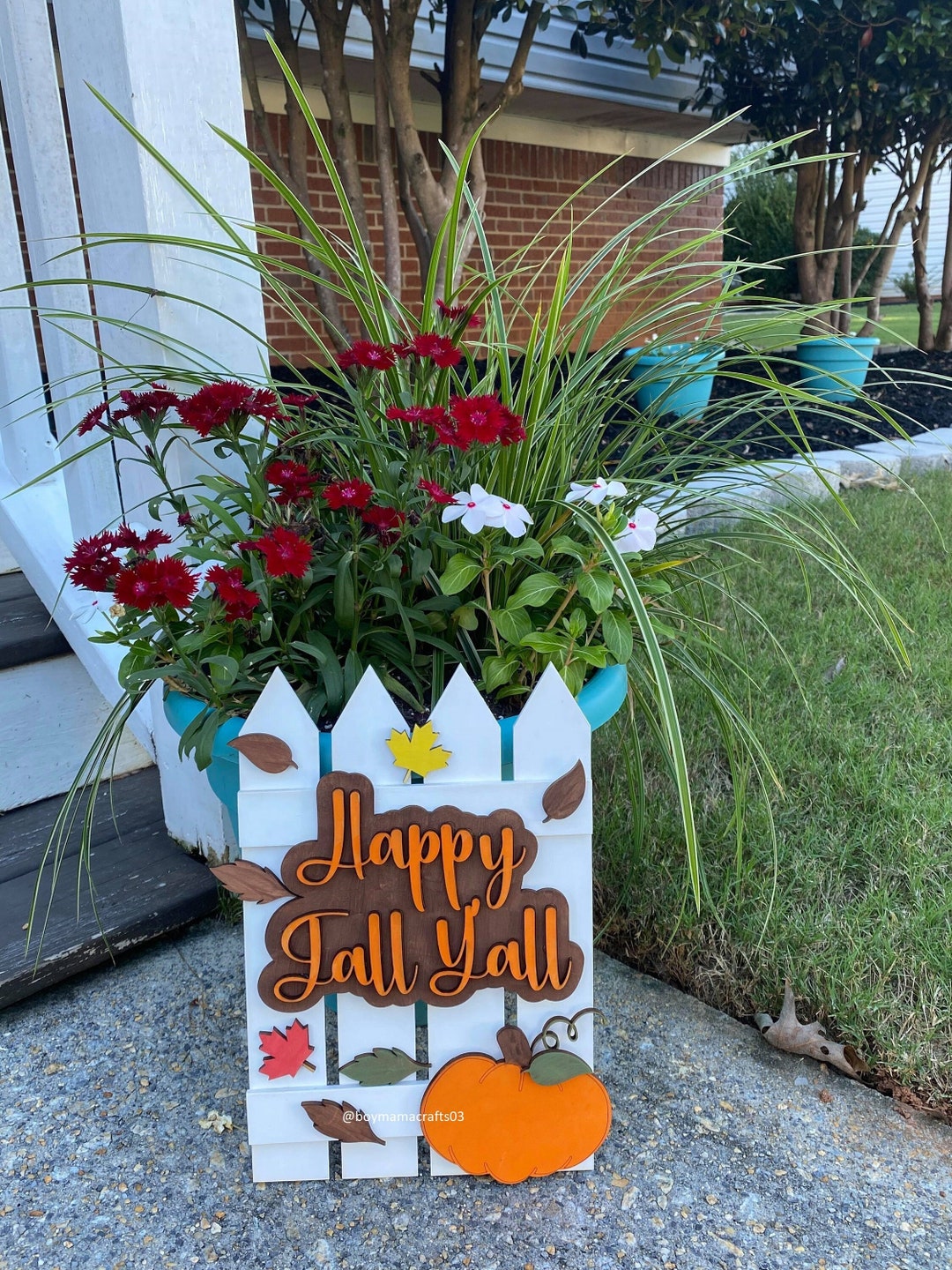 Fall Picket Fence SVG Laser Cut File, Glowforge, Leaves, Fall Y'all ...